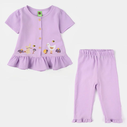 Infant Girls SeerSucker 2 Pc Suit-Orchid Hues-Purple