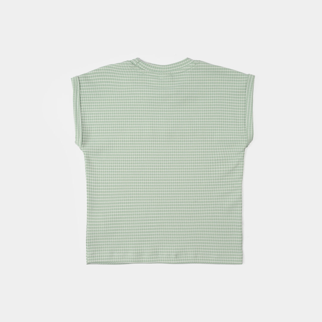 Infant Boys 2x1 Rib Sando (Chill In All Day) - Green
