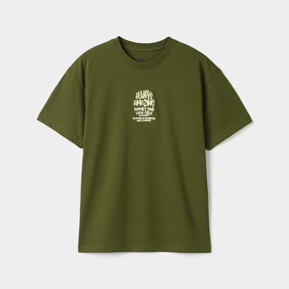 Boys Jersey/Terry  T-Shirt Always - Olive Green
