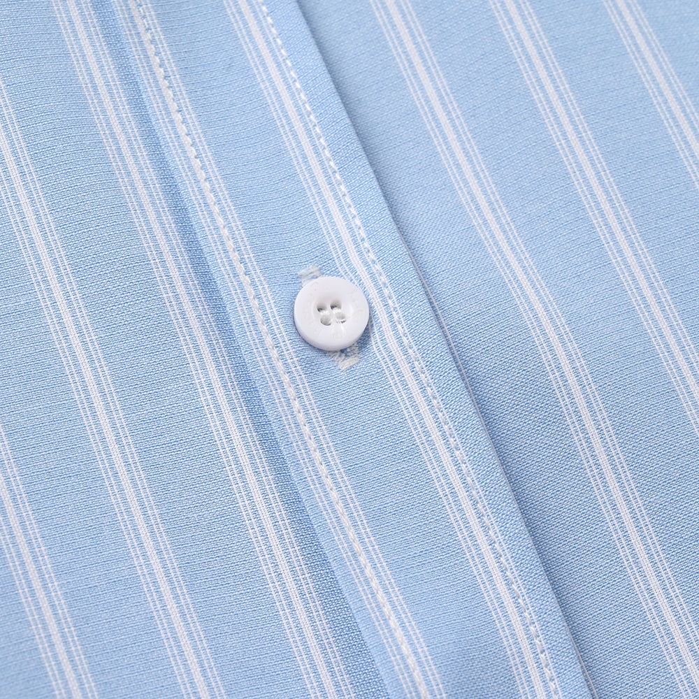 Boys Yarn Dyed Shirt (Stripe) - Blue