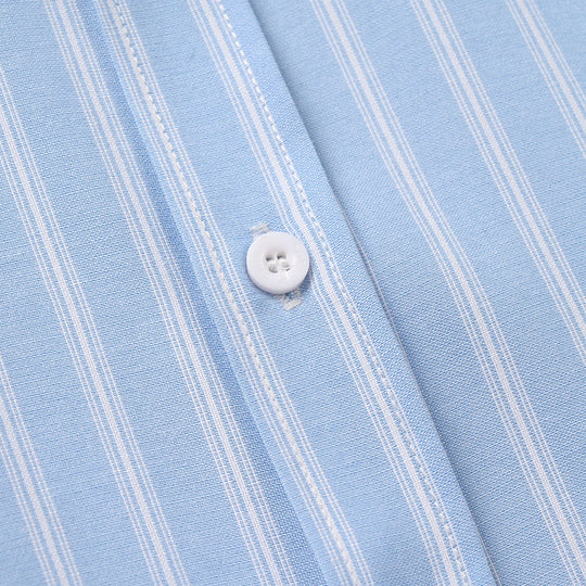 Boys Yarn Dyed Shirt (Stripe) - Blue