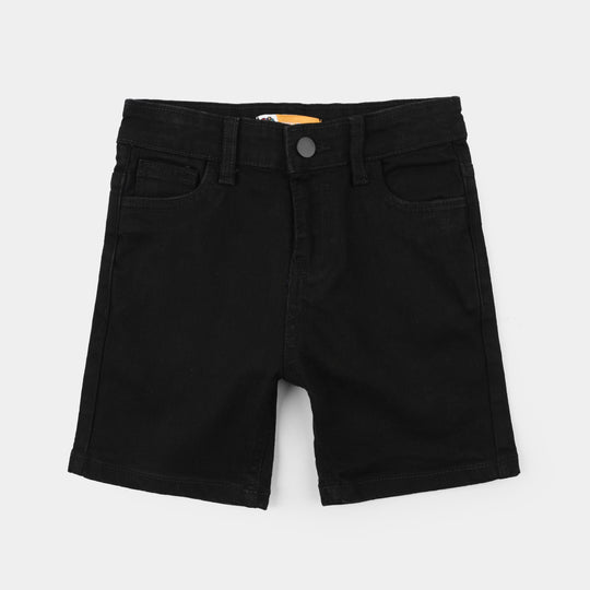 Boys Denim Stretch Short Basic - Black