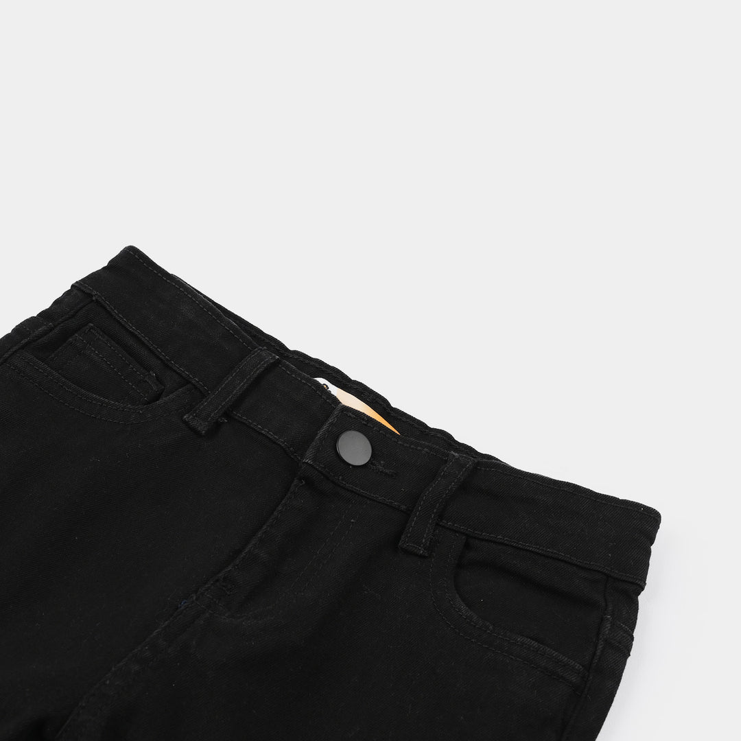 Boys Denim Stretch Short Basic - Black