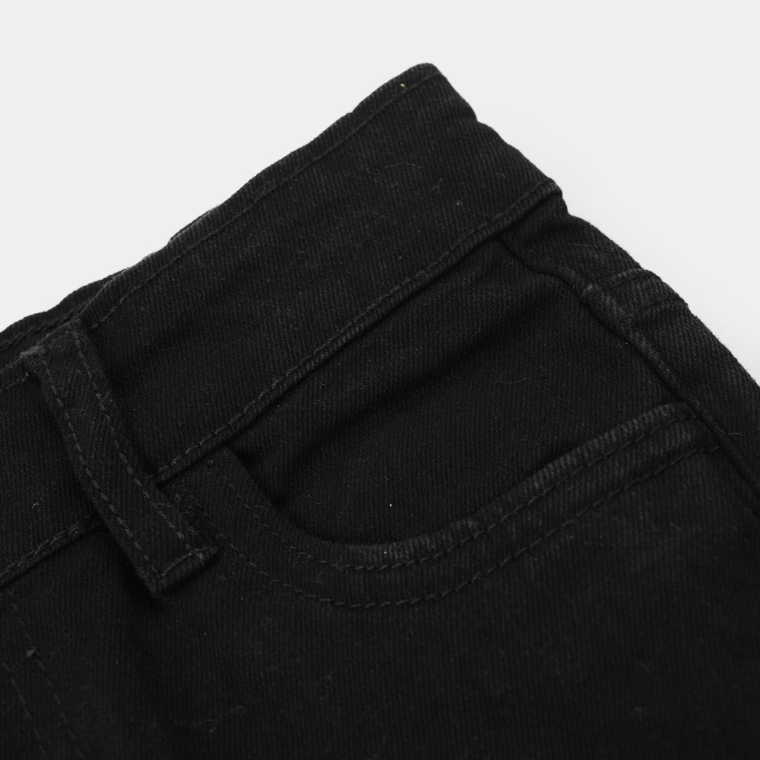Boys Denim Stretch Short Basic - Black