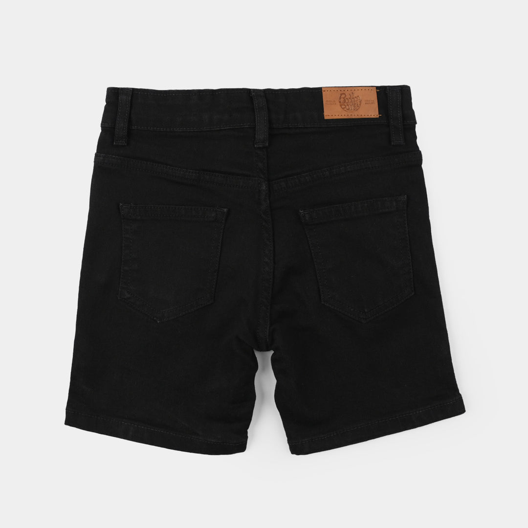 Boys Denim Stretch Short Basic - Black