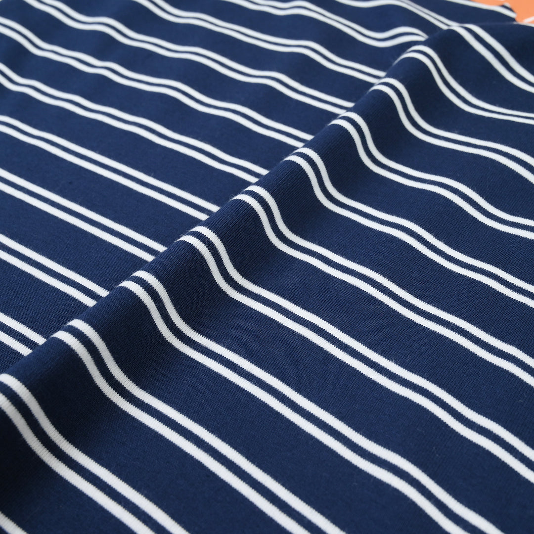Boys Yarn Dyed Striped T-Shirt (EPIC IDEA) - Blue