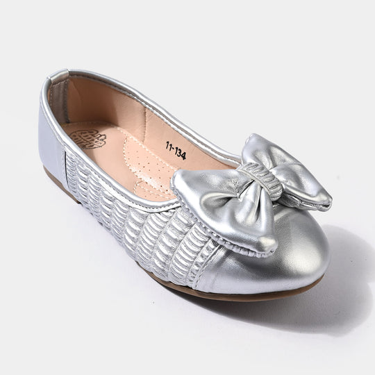 Girls Pumps 11-134-SILVER