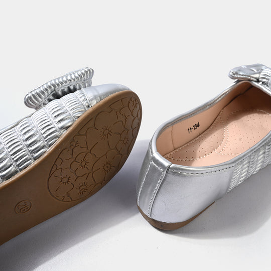 Girls Pumps 11-134-SILVER
