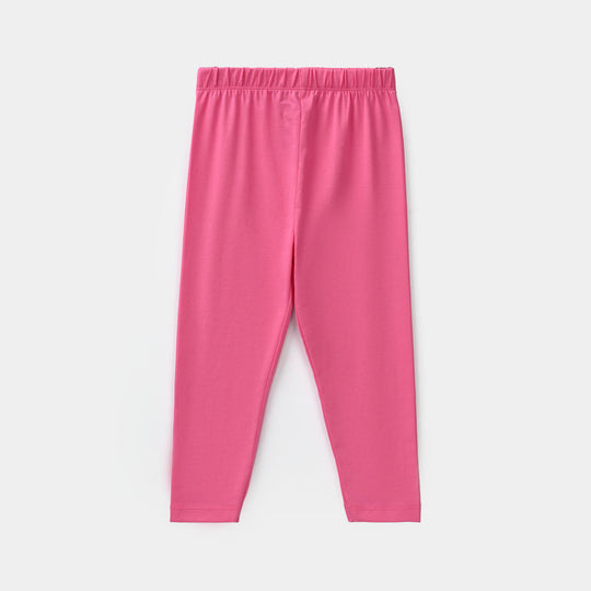 Infant Girls Lycra/Jersey Tights - Hot Pink