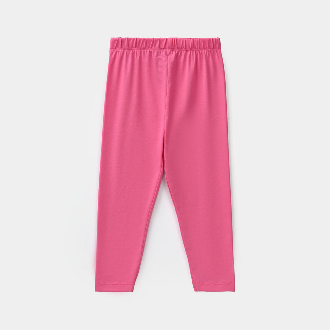 Infant Girls Lycra/Jersey Tights - Hot Pink