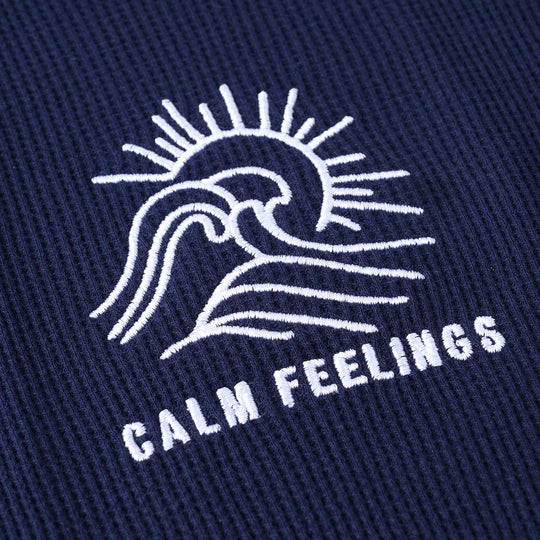 Boys Thermal Sando Calm Feelings-Navy.Blue