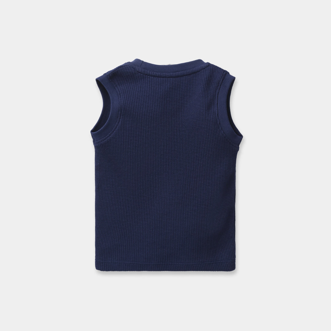 Infant Boys Thermal Sando Tropicool-Navy Blue