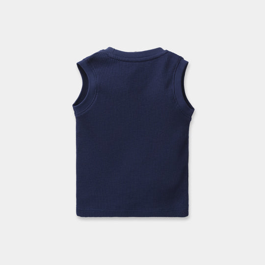 Infant Boys Thermal Sando Tropicool-Navy Blue