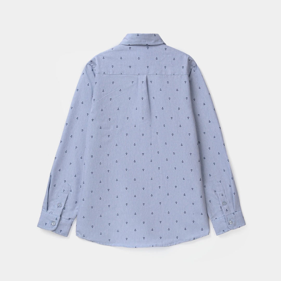 Boys Oxford Shirt (Anchor) - Blue