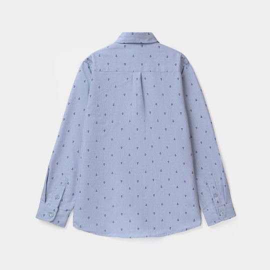 Boys Oxford Shirt (Anchor) - Blue