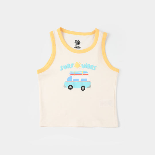 Infant Boys Jersey/Terry Sando (Surf Vibes) - Off White