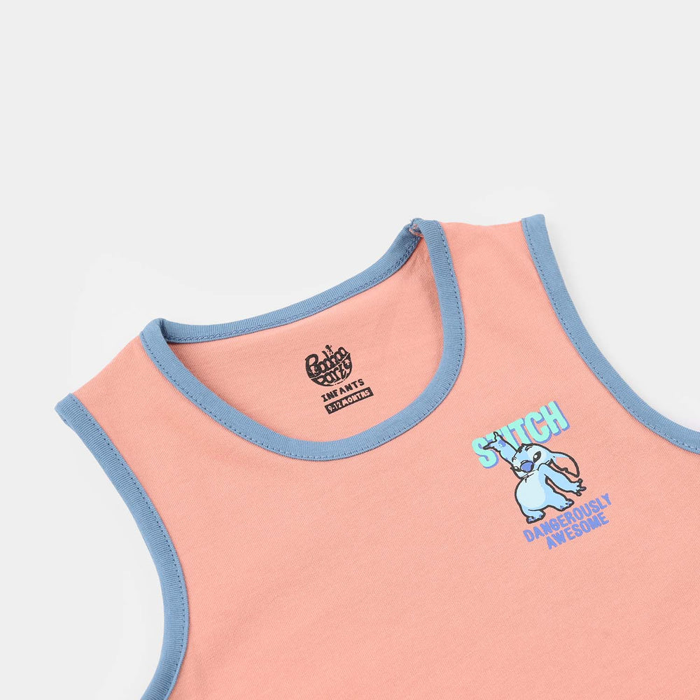 Infant Boys Jersey/Terry Sando Stitch-Tera Cotta