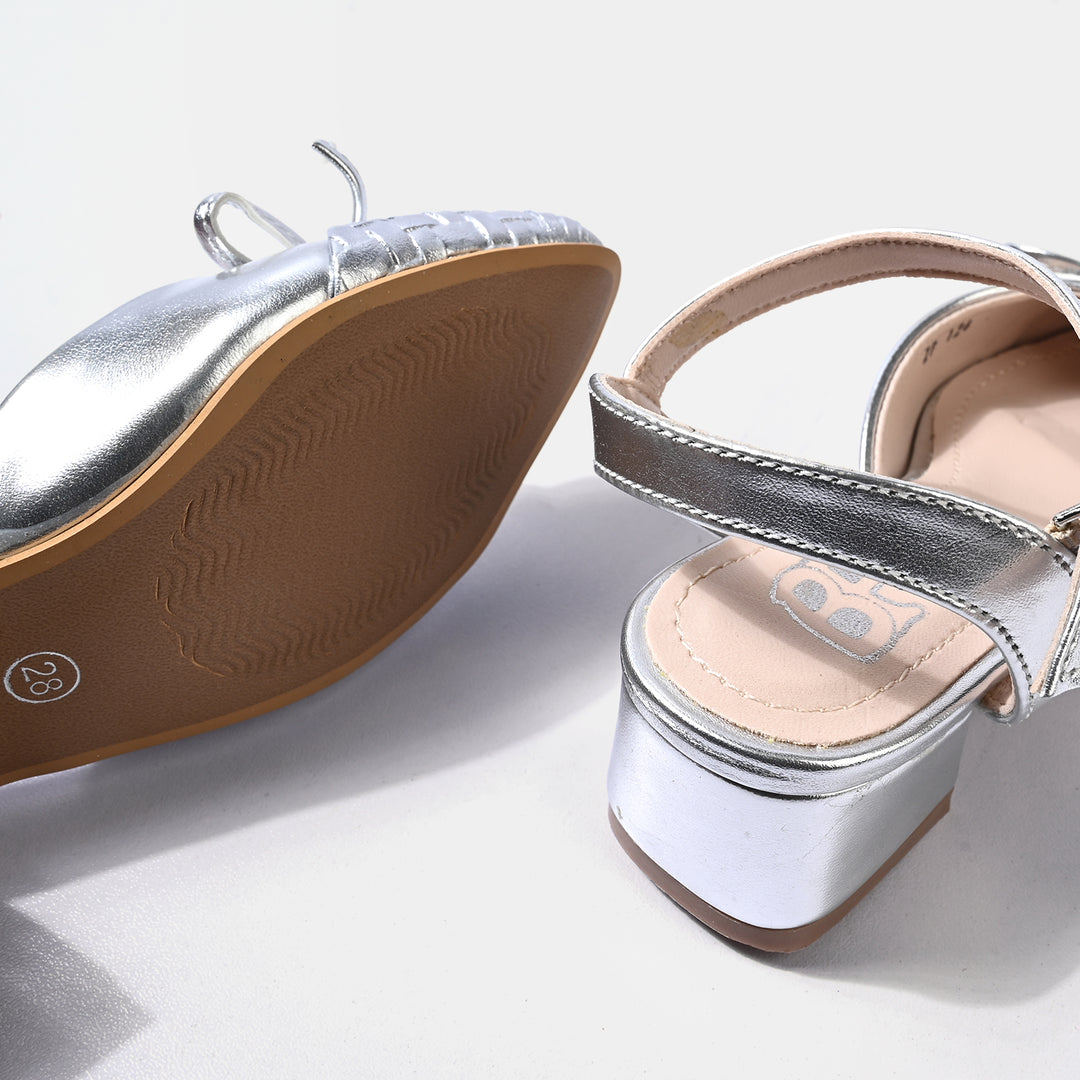 Girls Pumps Heels ZP-124-SILVER