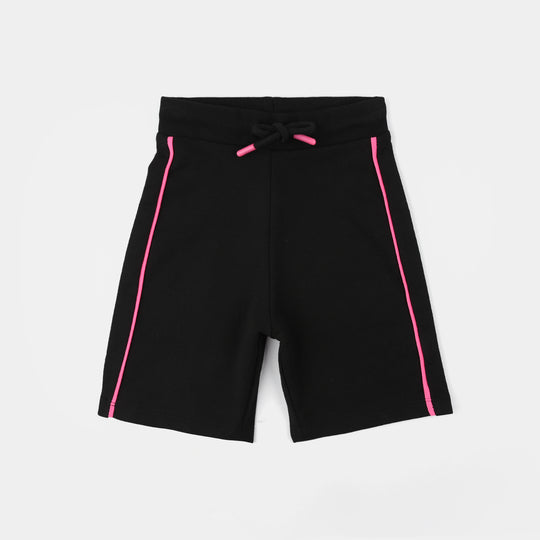 Girls Jersey/Terry Shorts - Jet Black