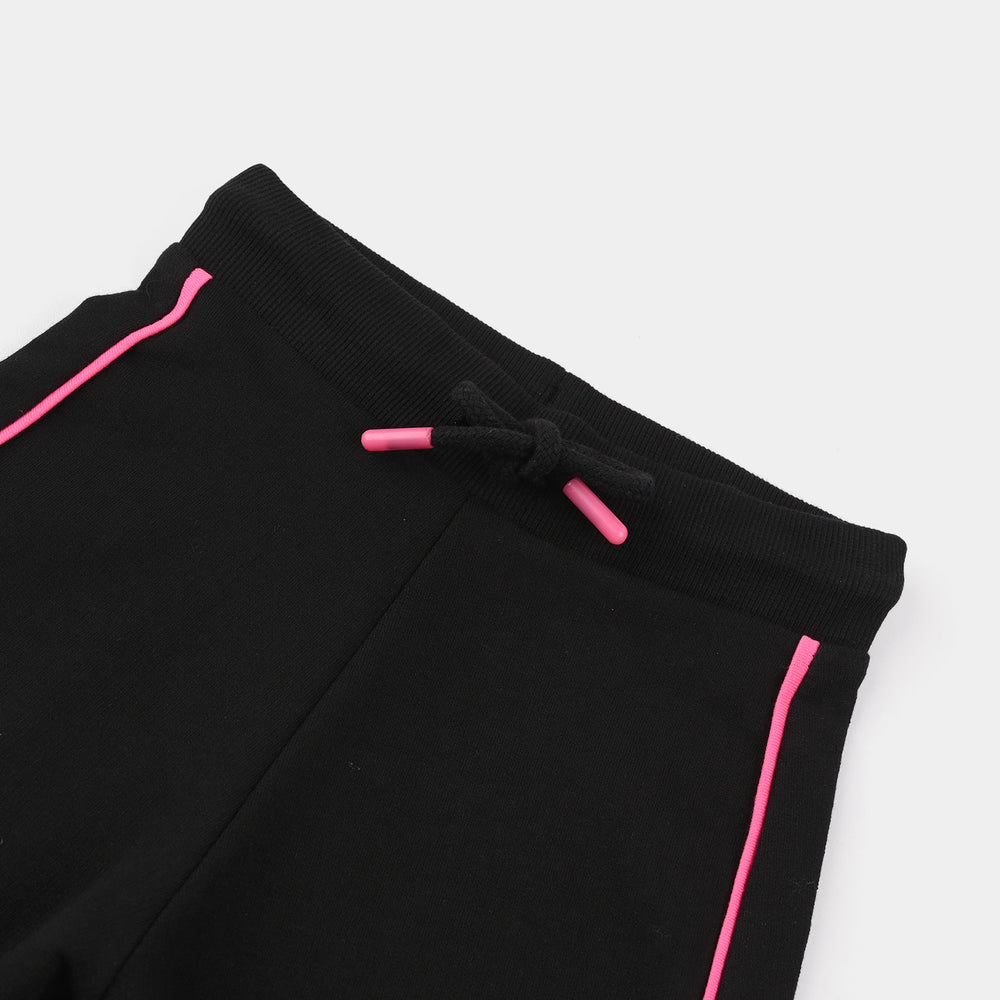 Girls Jersey/Terry Shorts - Jet Black