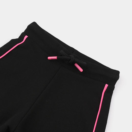 Girls Jersey/Terry Shorts - Jet Black
