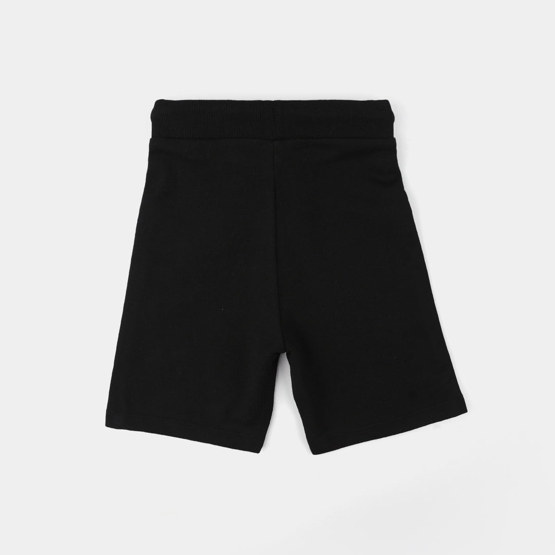 Girls Jersey/Terry Shorts - Jet Black