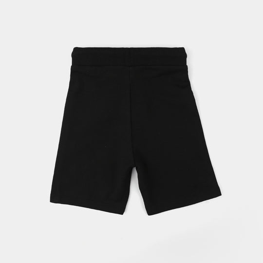 Girls Jersey/Terry Shorts - Jet Black