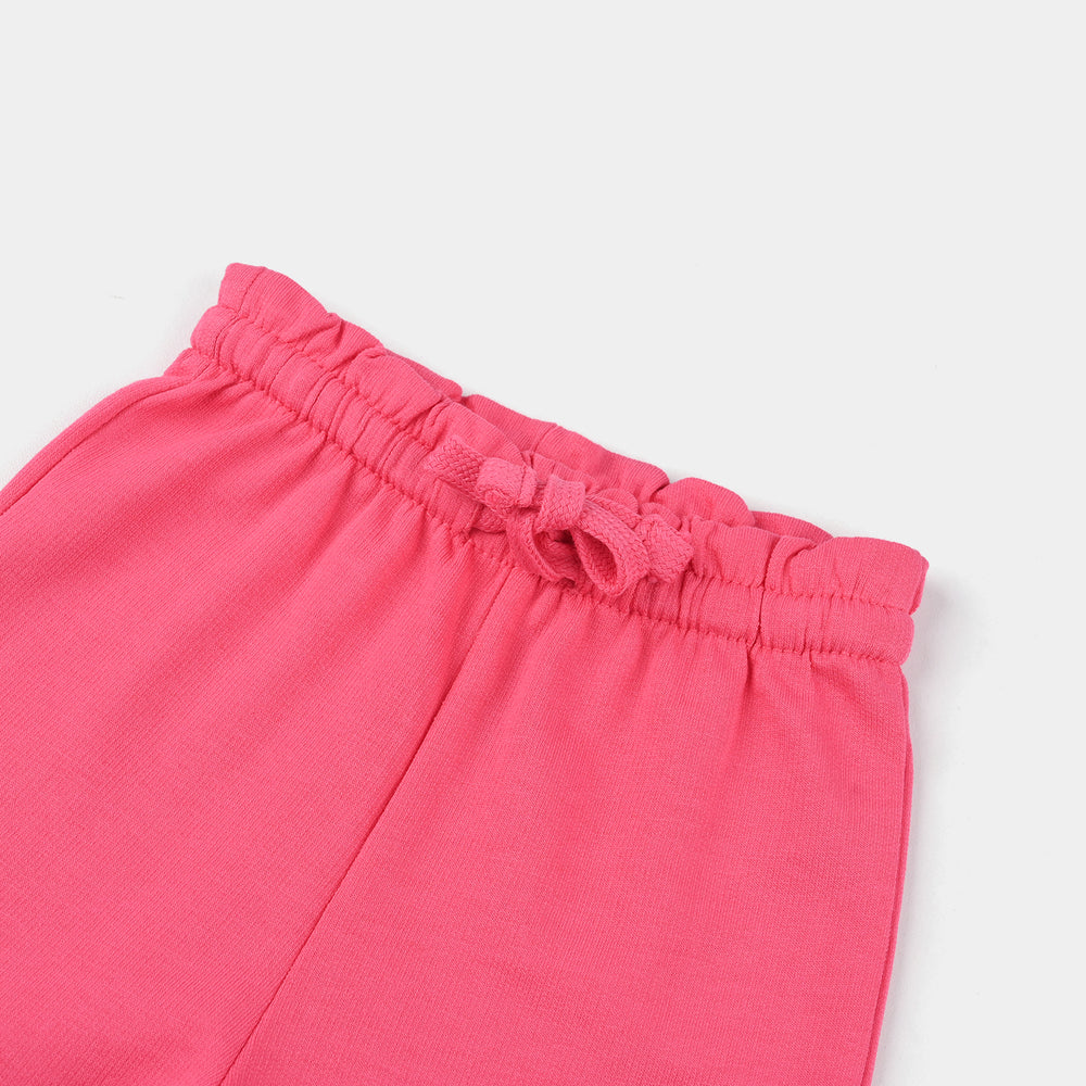Infant Girls Jersey/Terry Short Basic-Hot Pink