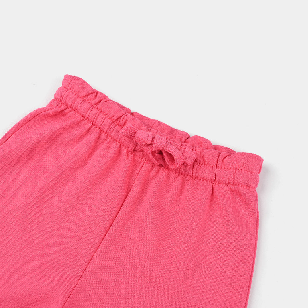 Infant Girls Jersey/Terry Short Basic-Hot Pink