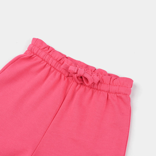Infant Girls Jersey/Terry Short Basic-Hot Pink