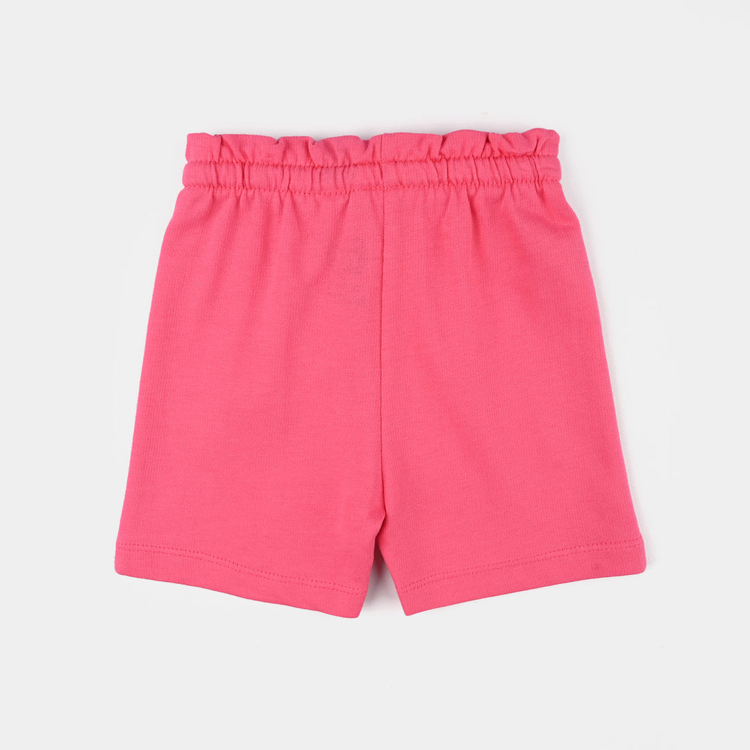 Infant Girls Jersey/Terry Short Basic-Hot Pink