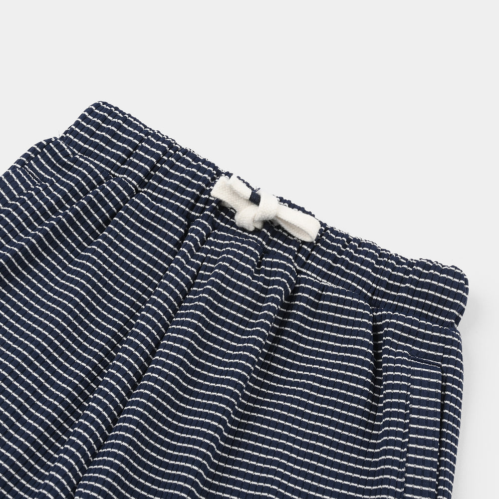 Boys Jacquard Shorts (Wave) - Blue