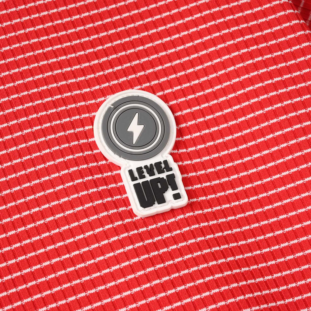 Boys Rib T-Shirt Level Up - Red