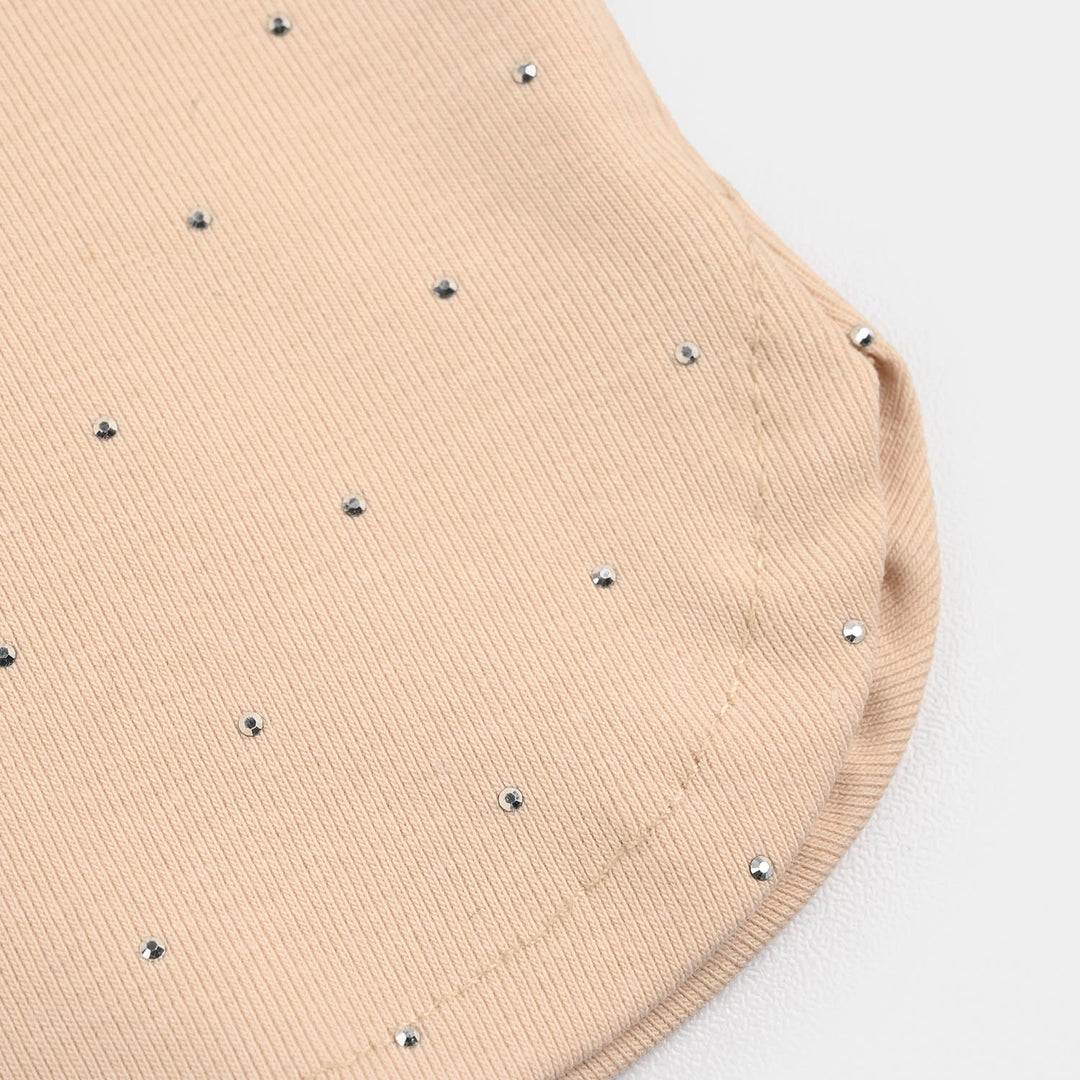 Girls Jersey/Terry T-Shirt - Brown