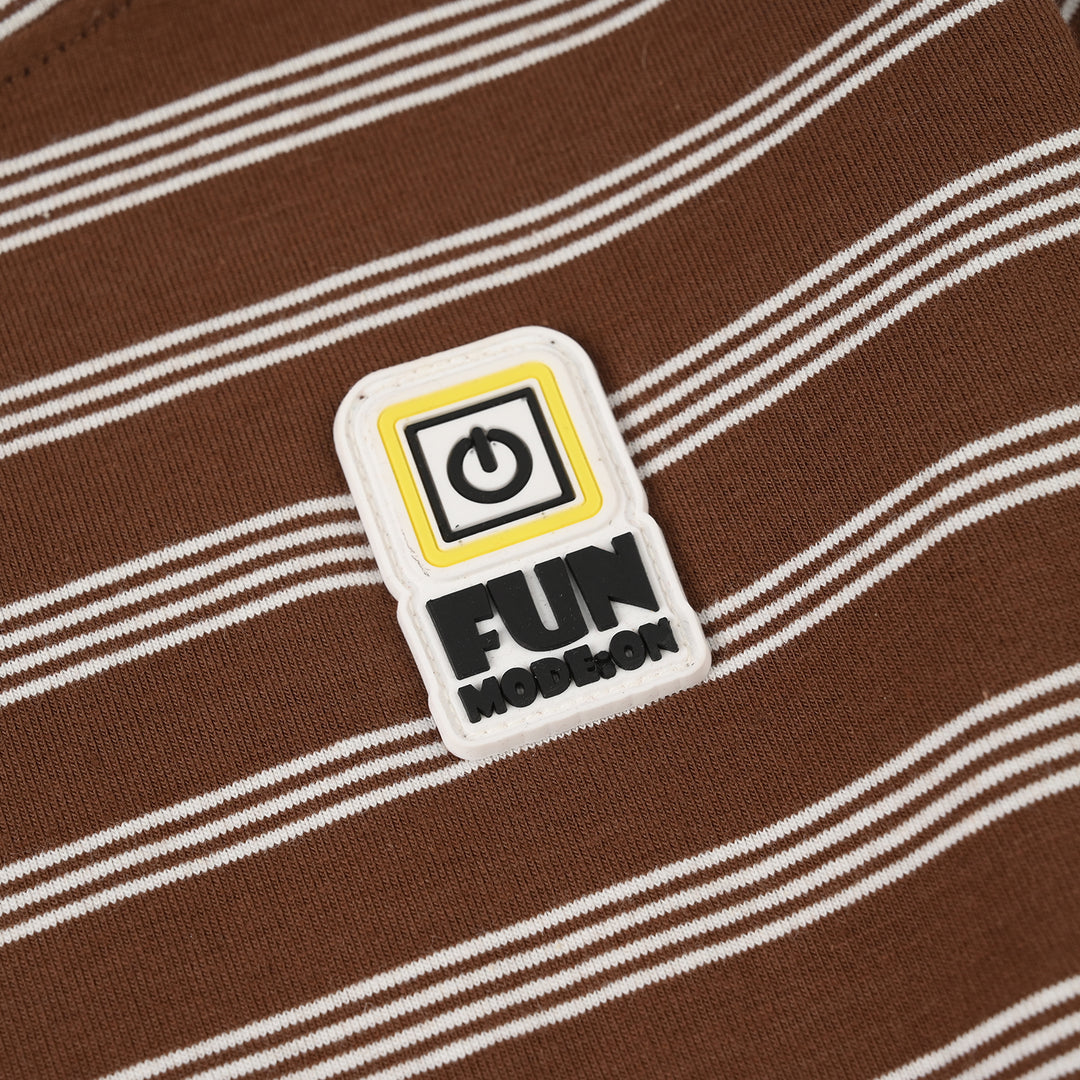 Infant Boys Yarn Dyed Suit Bear - Brown