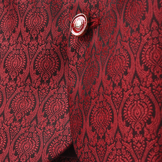 Infant Boys Poly Viscos Waist Coat - Red