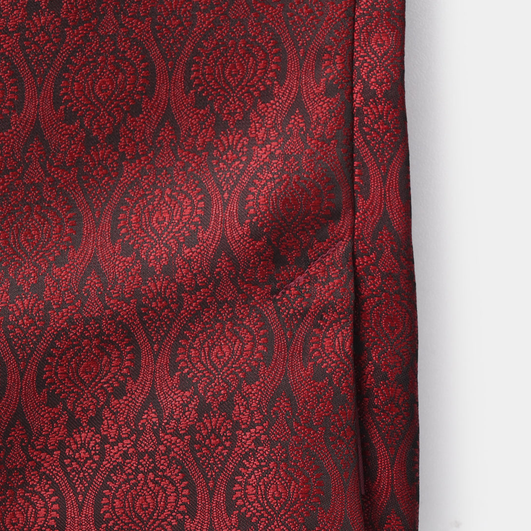 Infant Boys Poly Viscos Waist Coat - Red