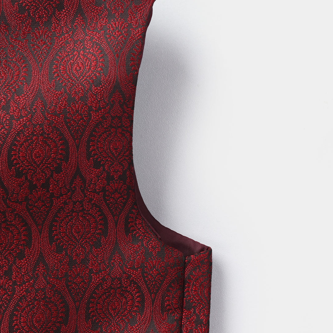 Infant Boys Poly Viscos Waist Coat - Red