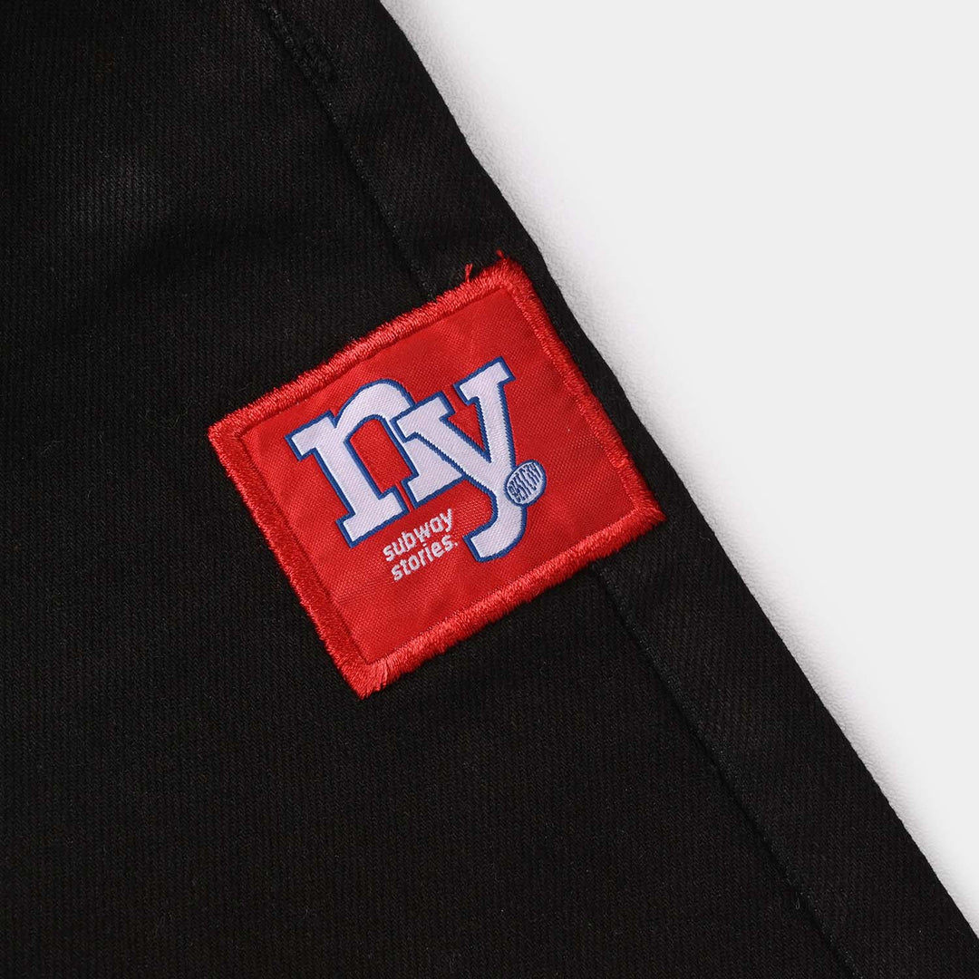 Boys Denim Stretch Pants – Black