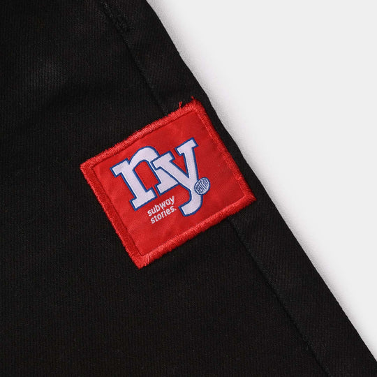 Boys Denim Stretch Pants – Black