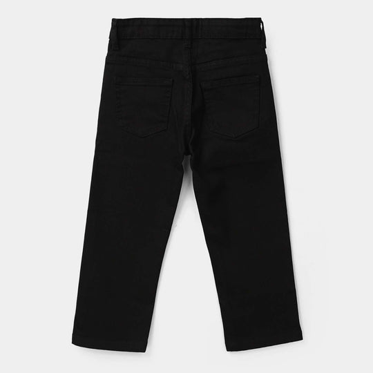 Boys Denim Stretch Pants – Black