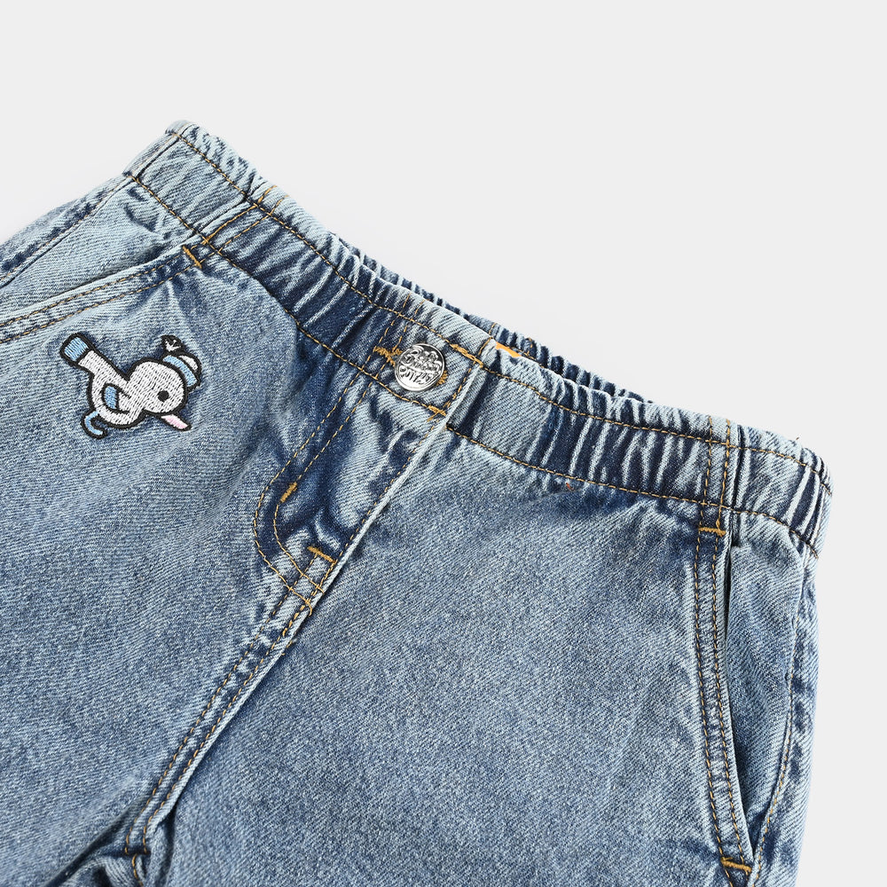 Girls Denim Stretch Short - Light Blue