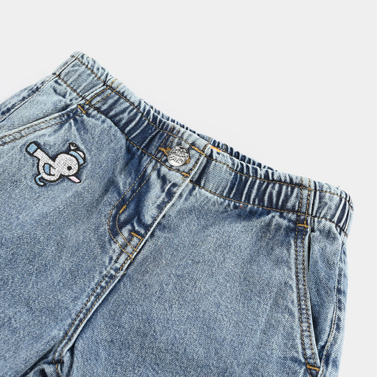 Girls Denim Stretch Short - Light Blue