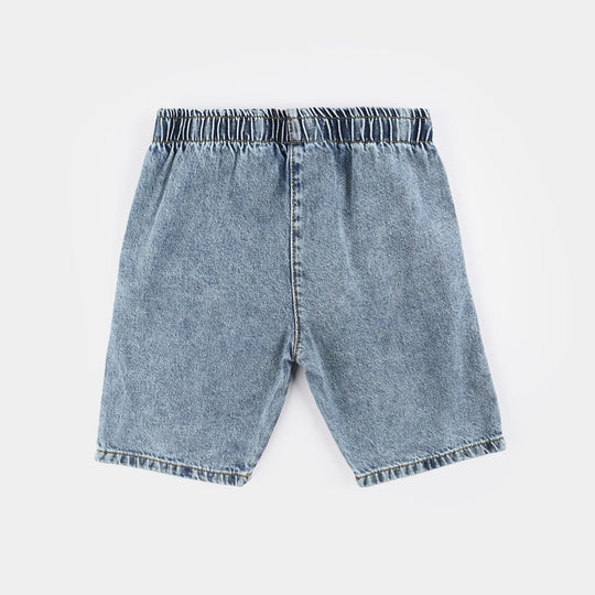 Girls Denim Stretch Short - Light Blue