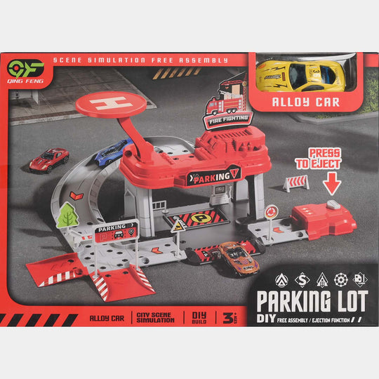 Fire Themed Parking Lot Playset