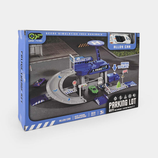 DIY Parking Lot Playset – DIY City Scene Simulation with Alloy Car