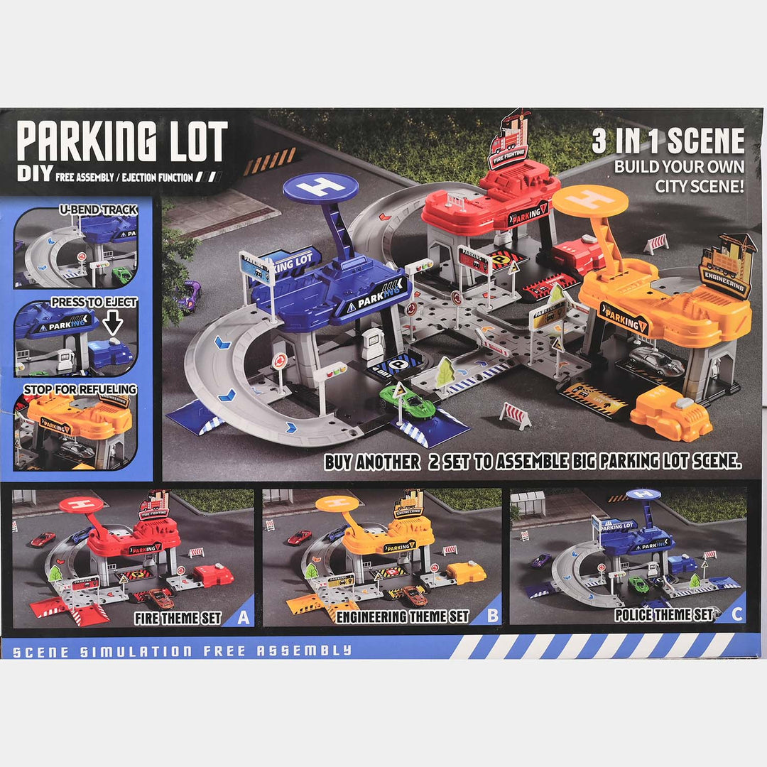 DIY Parking Lot Playset – DIY City Scene Simulation with Alloy Car