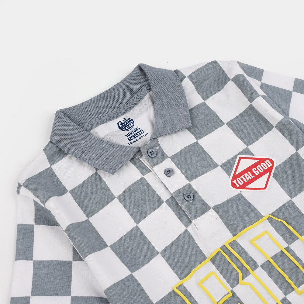 Boys Jersey/Terry Polo (80 Speed Limit) - Grey