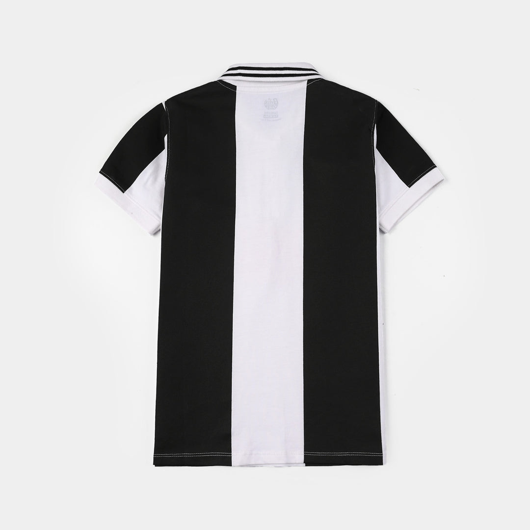 Boys Jersey/Terry Polo (London) - White/Black