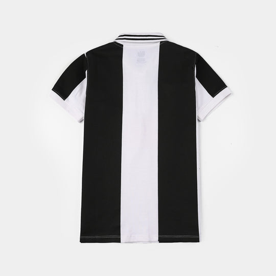 Boys Jersey/Terry Polo (London) - White/Black